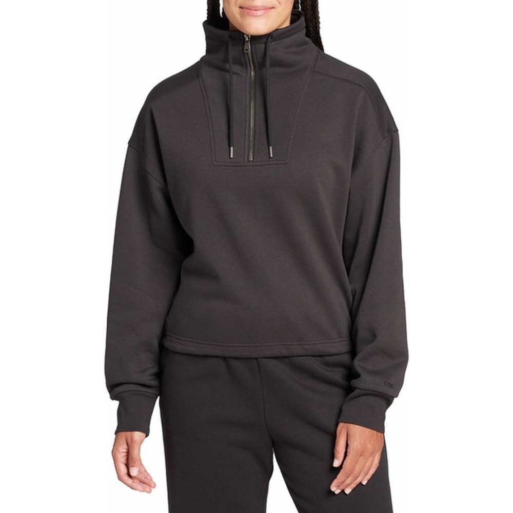 DSG 1/4 Zip Pullover Mockneck Sweatshirt Women’s Small Black Athleisure Athletic